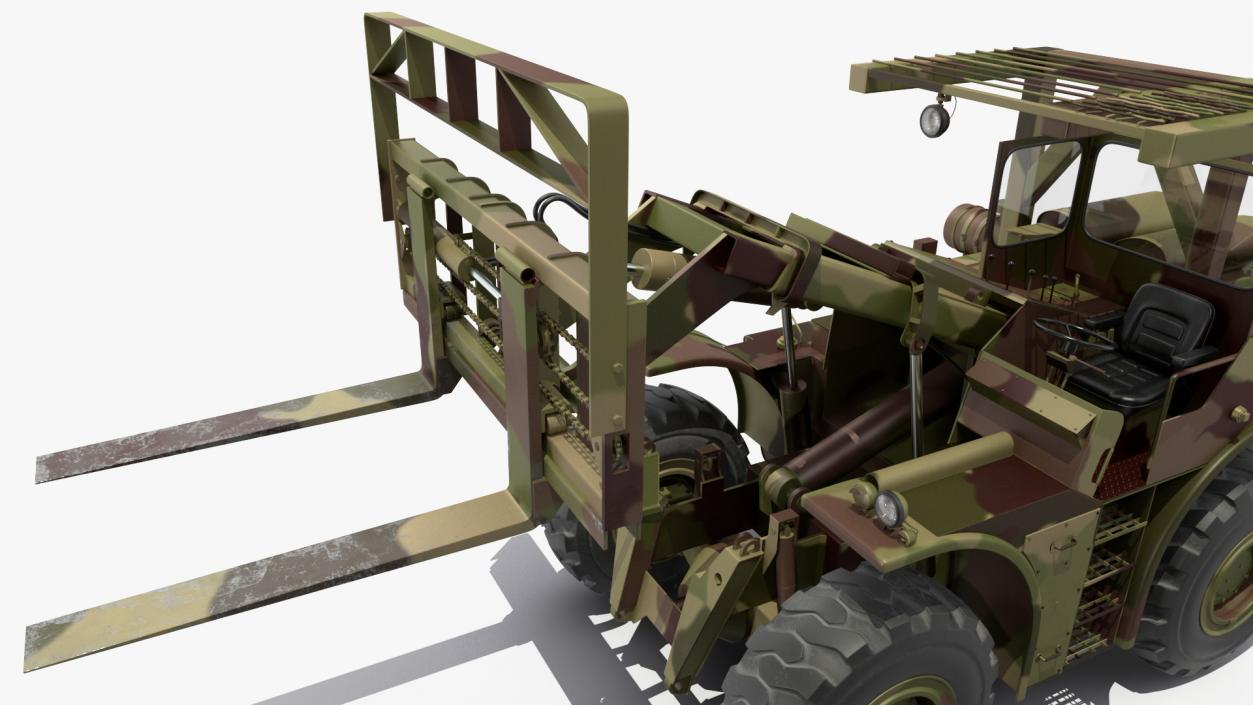 3D model Terrain Military Forklift Camo