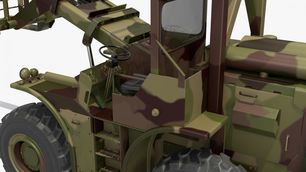 3D model Terrain Military Forklift Camo