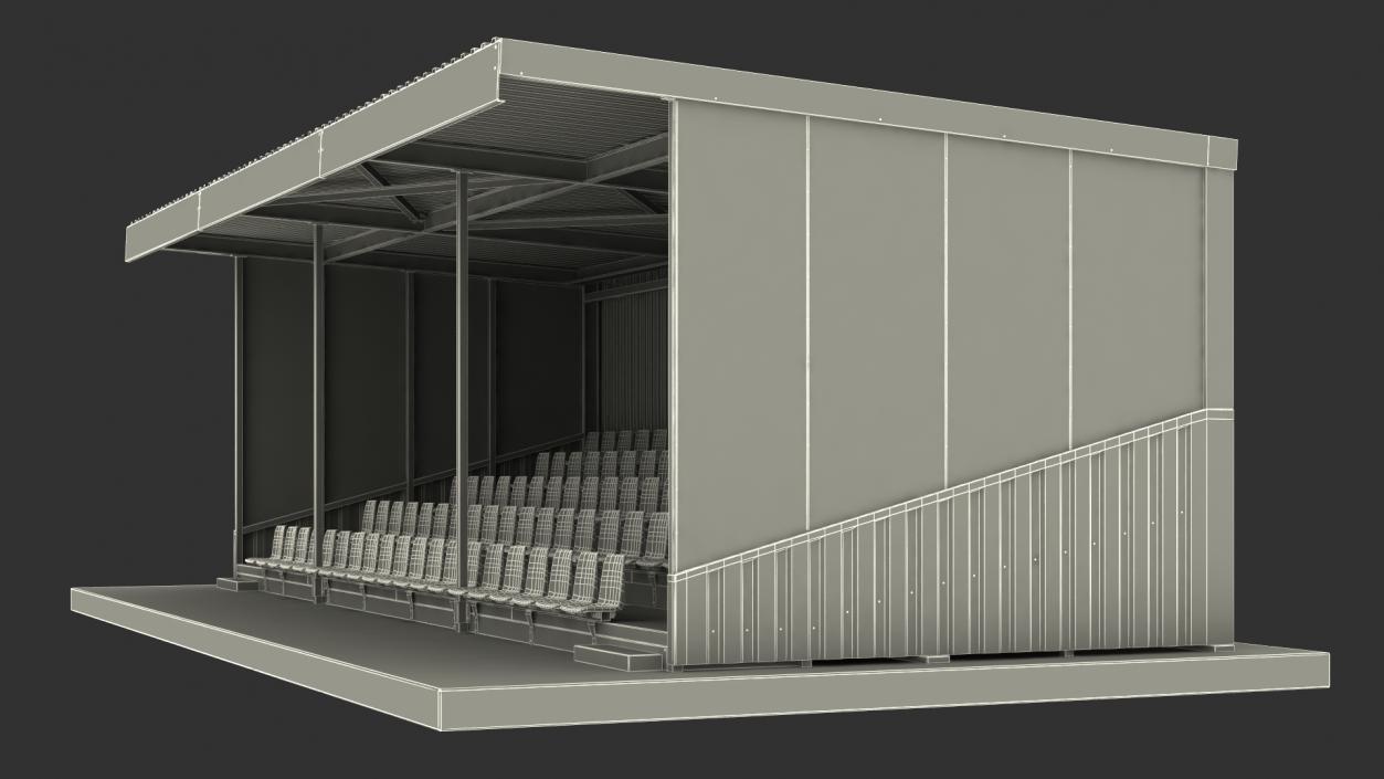 Covered Stands 3D model