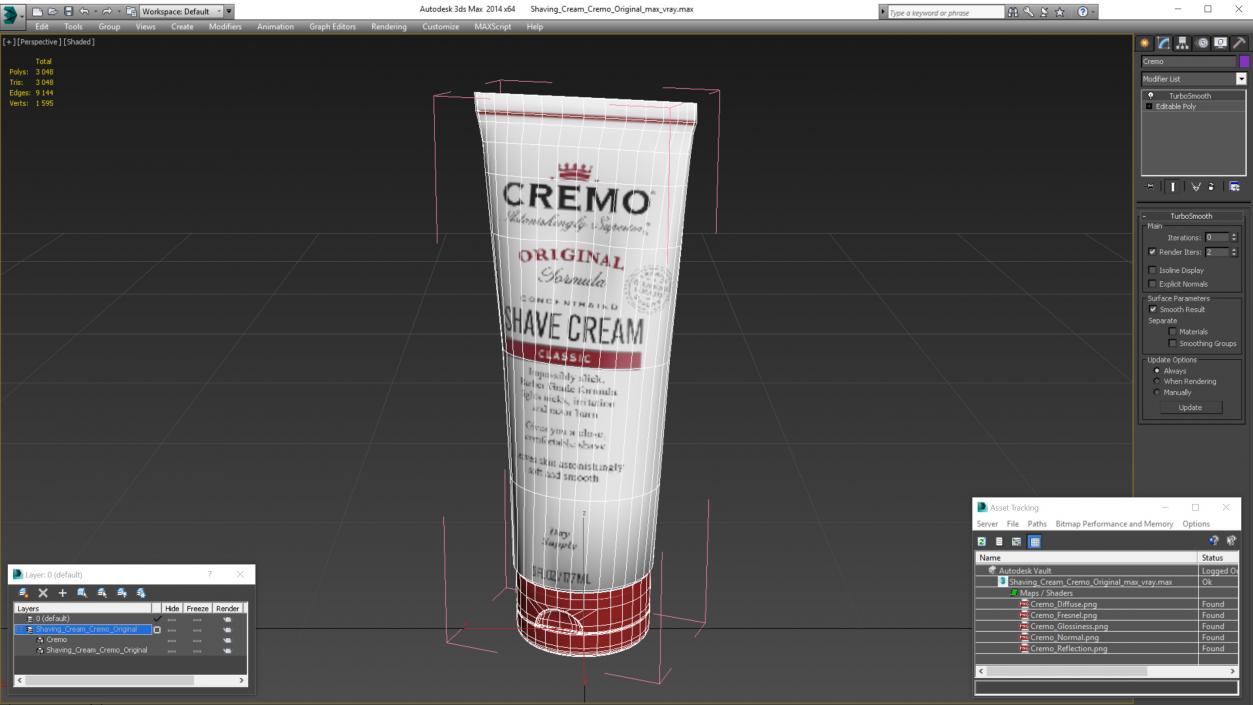 3D Shaving Cream Cremo Original model