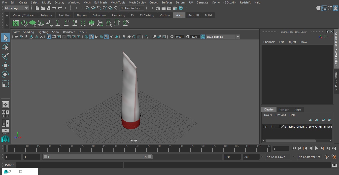 3D Shaving Cream Cremo Original model