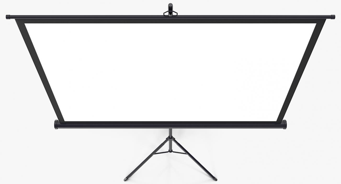 Portable Tripod Projection Screen Black 3D model