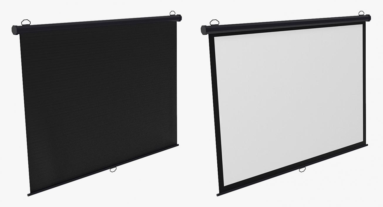 Portable Tripod Projection Screen Black 3D model