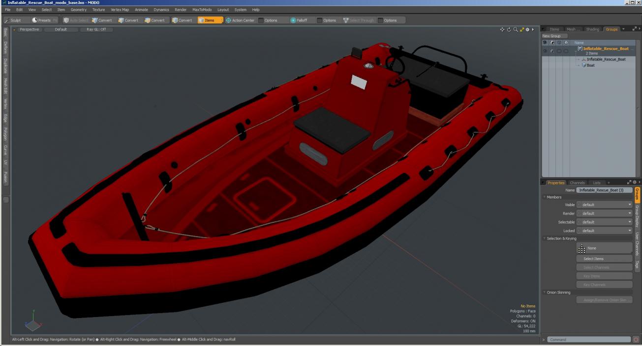 Inflatable Rescue Boat 3D