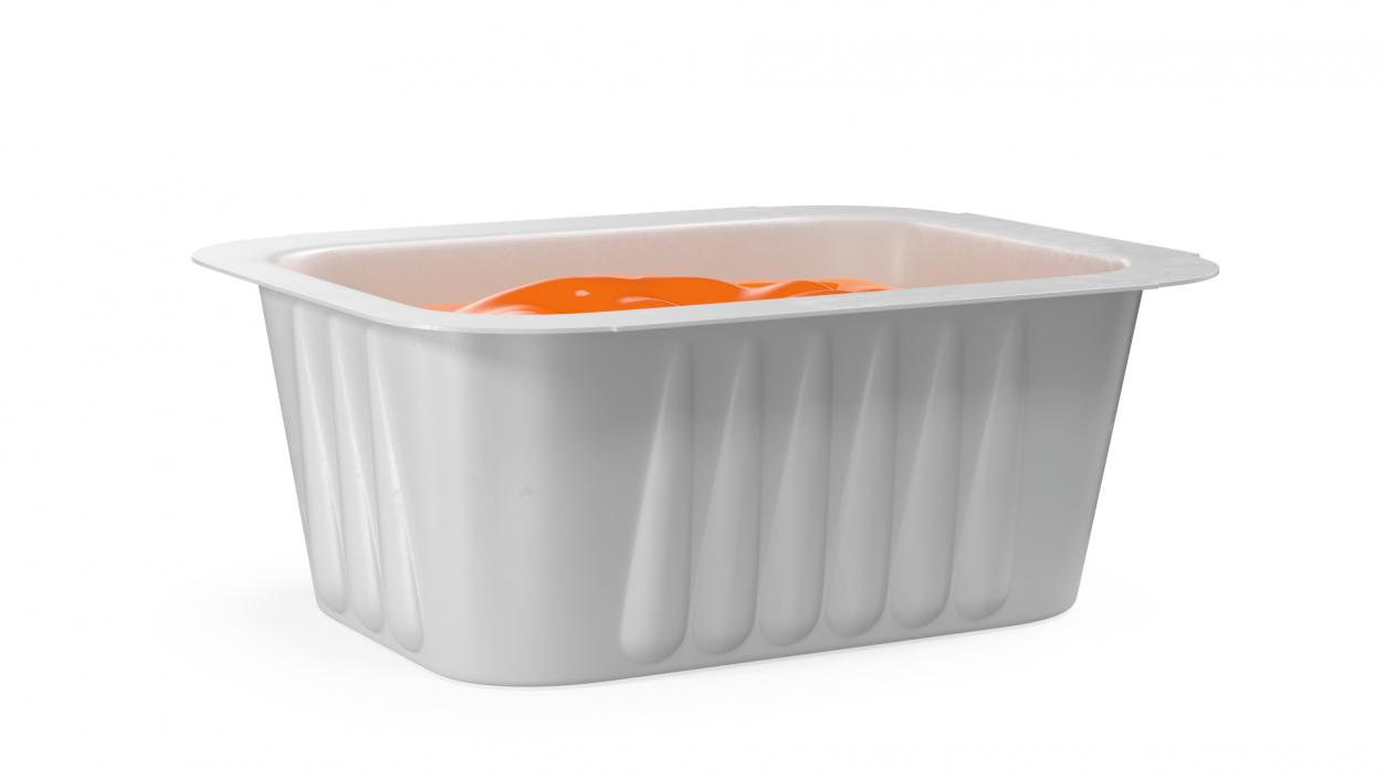 Sweet and Sour Sauce in White Dip Pot 3D