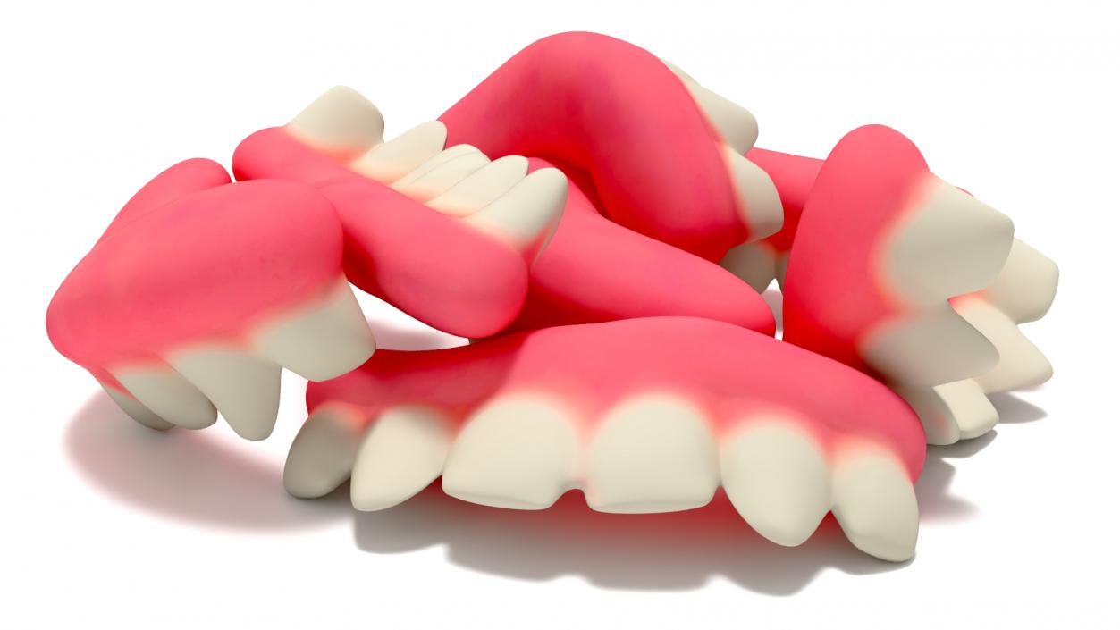 Gummy Teeth Candies Bunch 2 3D