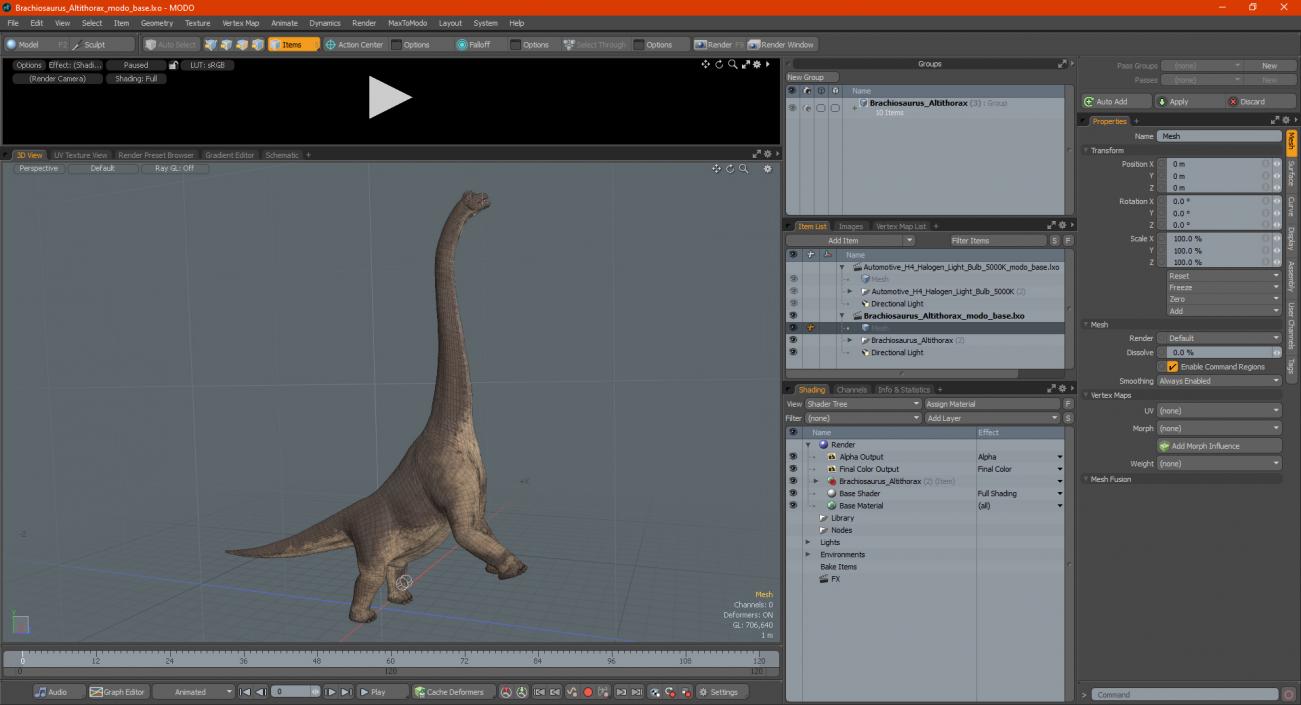 Brachiosaurus Altithorax 3D model