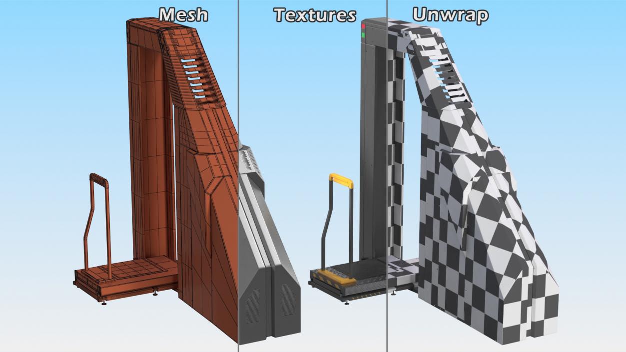 3D model Airport Security X Ray Full Body Scanner