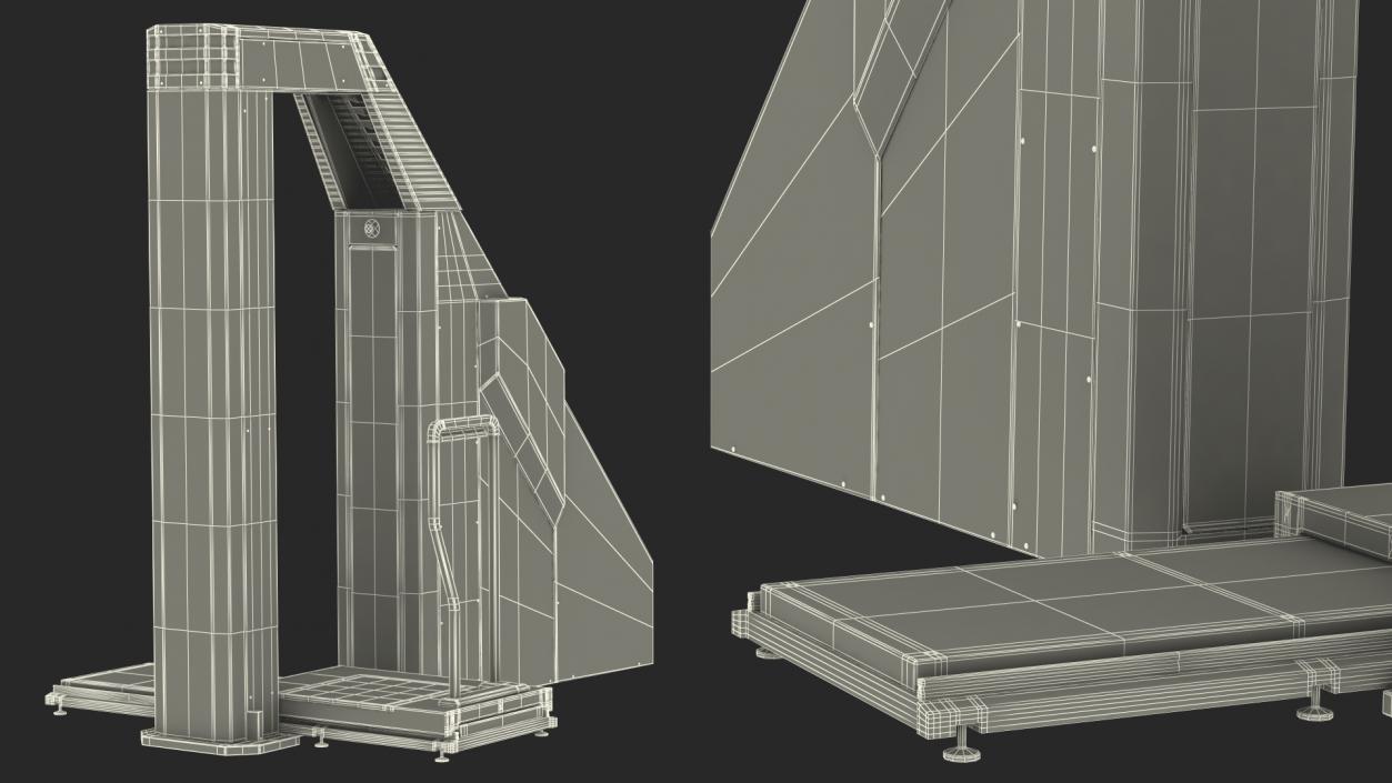 3D model Airport Security X Ray Full Body Scanner