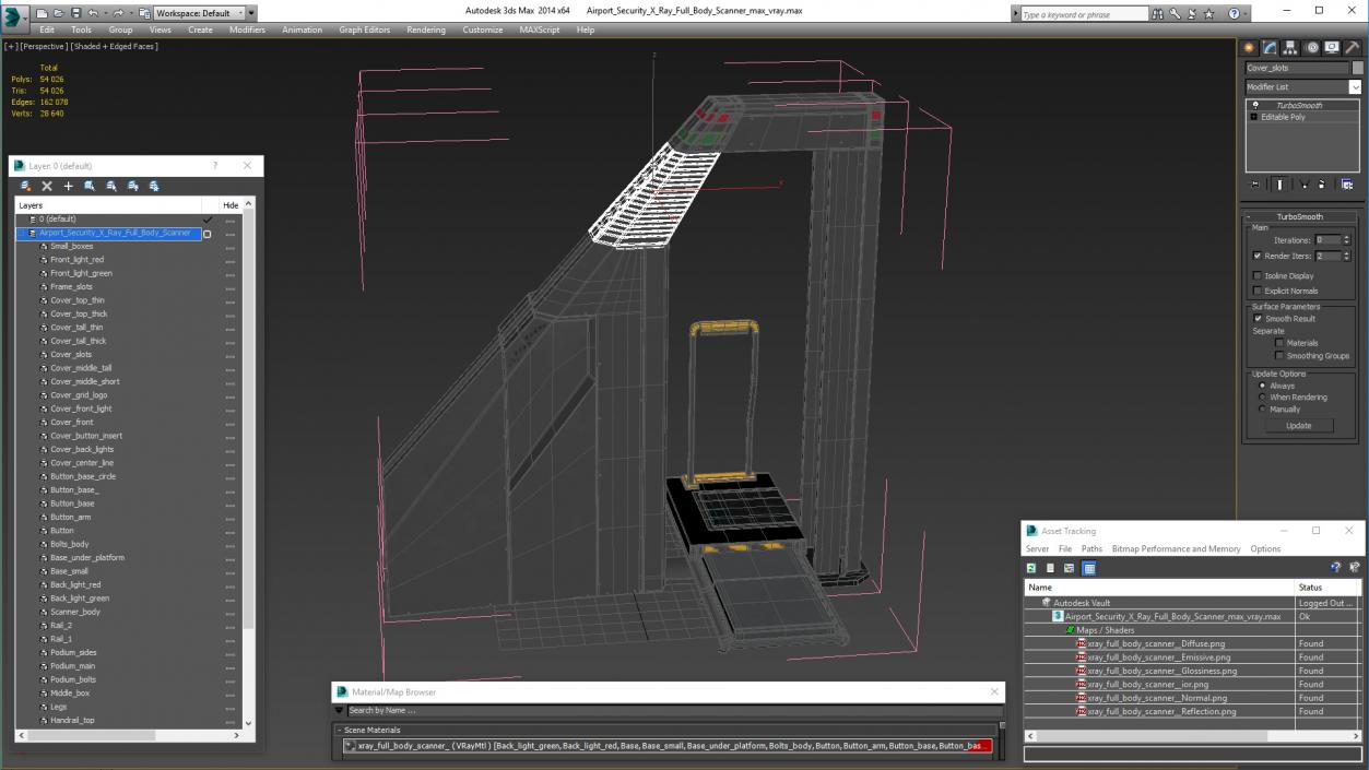 3D model Airport Security X Ray Full Body Scanner