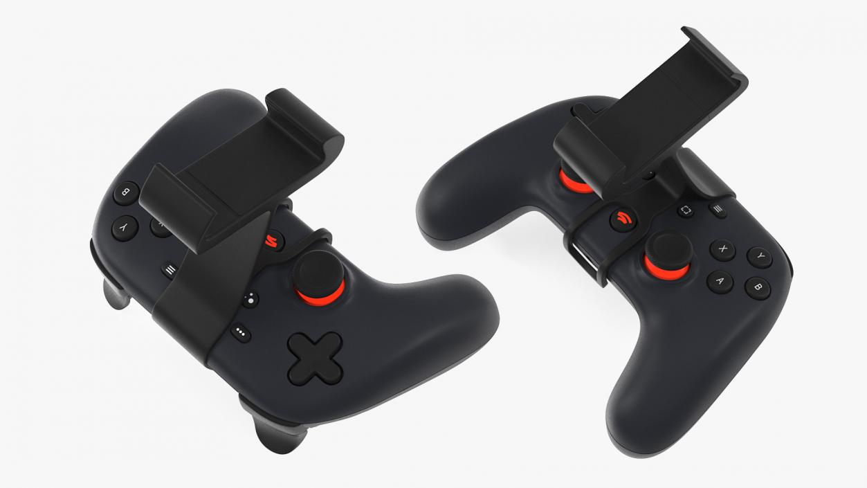 3D Google Stadia Controller with Phone Mount Blue