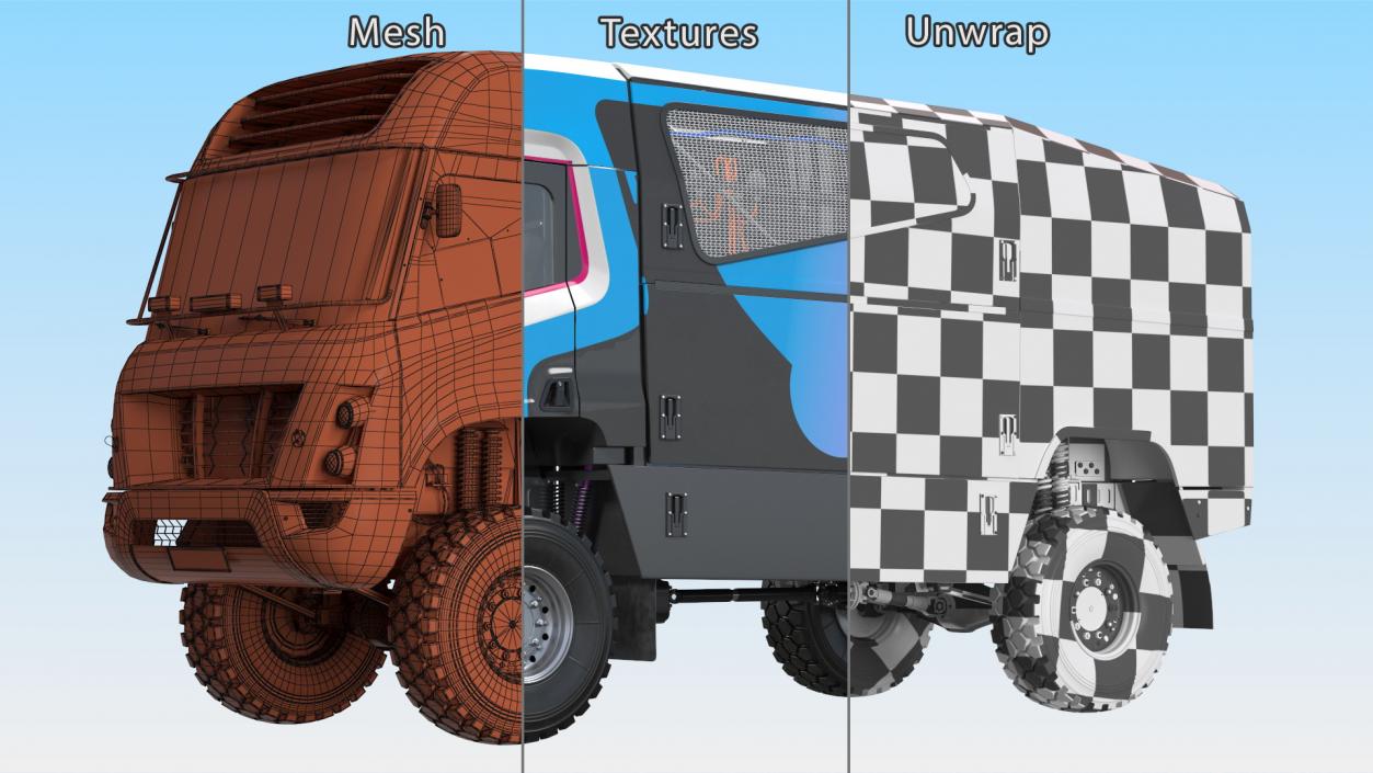 Hydrogen Powered Racing Truck 3D model