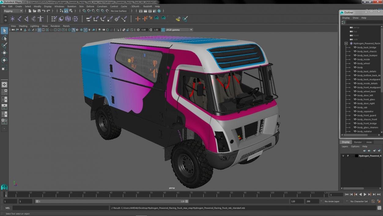 Hydrogen Powered Racing Truck 3D model