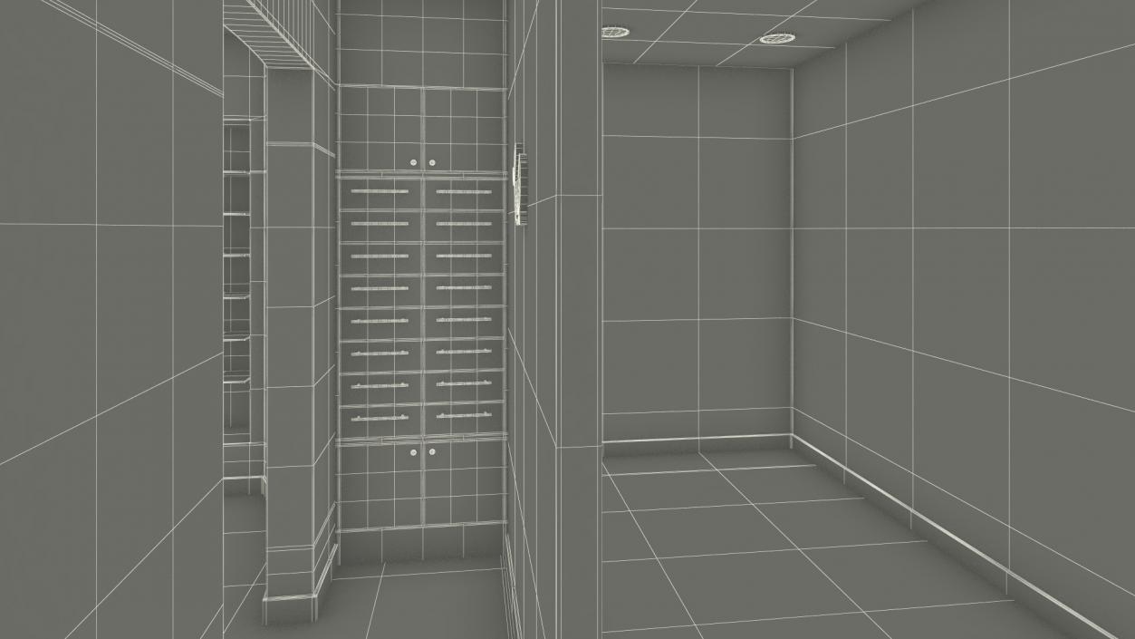 3D Pharmacy Store Interior Blue model