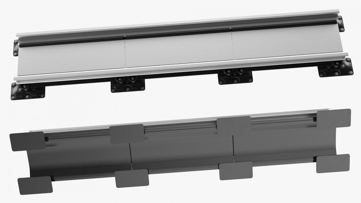 3D Industrial Narrow Railway Rails