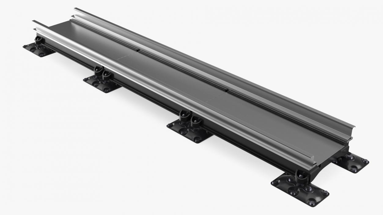 3D Industrial Narrow Railway Rails