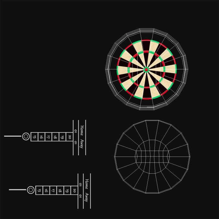 3D model Classic Bristle Dartboard