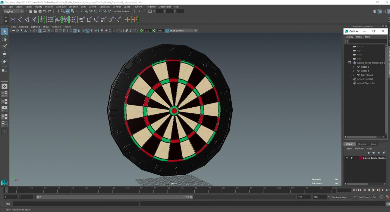 3D model Classic Bristle Dartboard