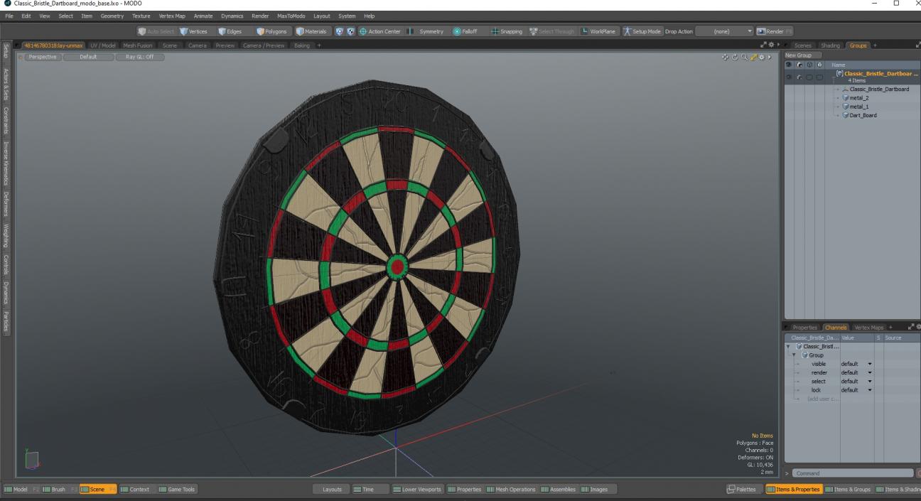 3D model Classic Bristle Dartboard