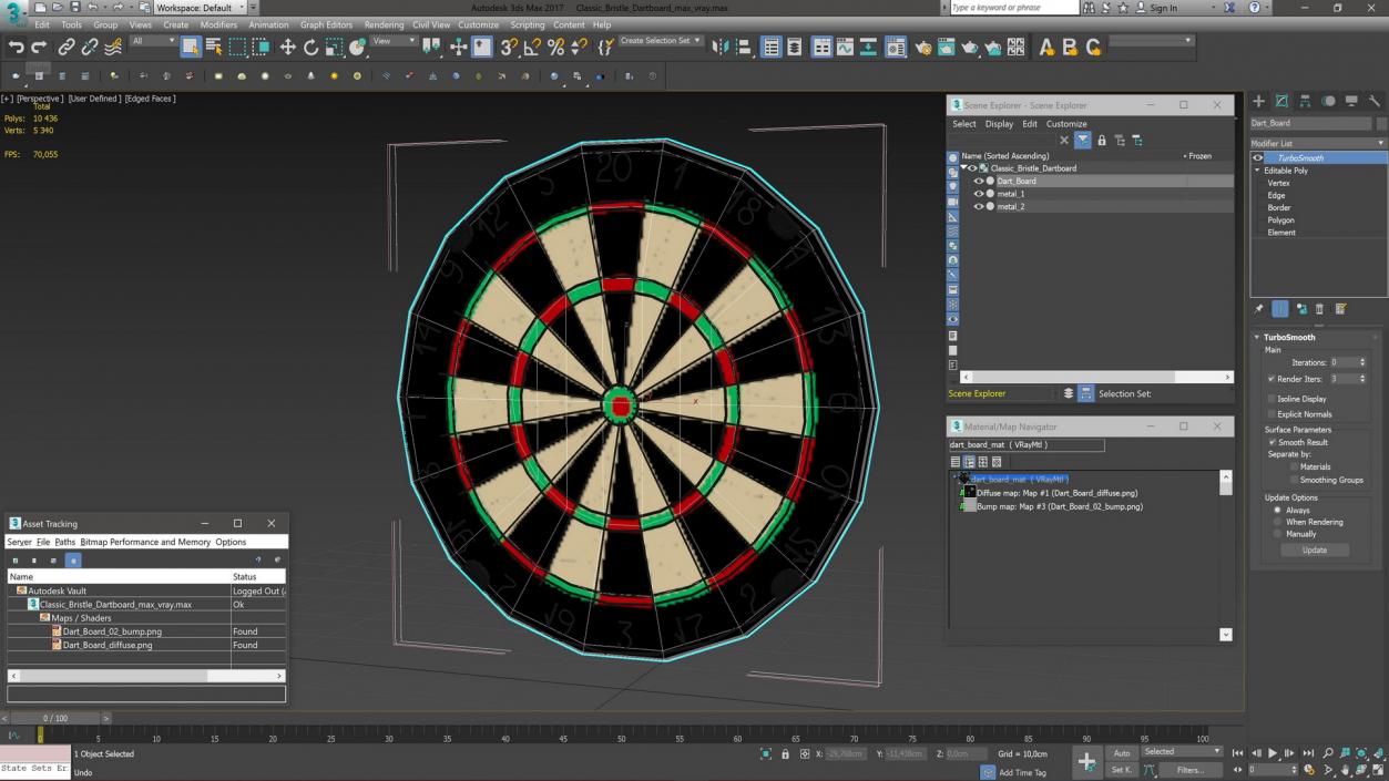 3D model Classic Bristle Dartboard