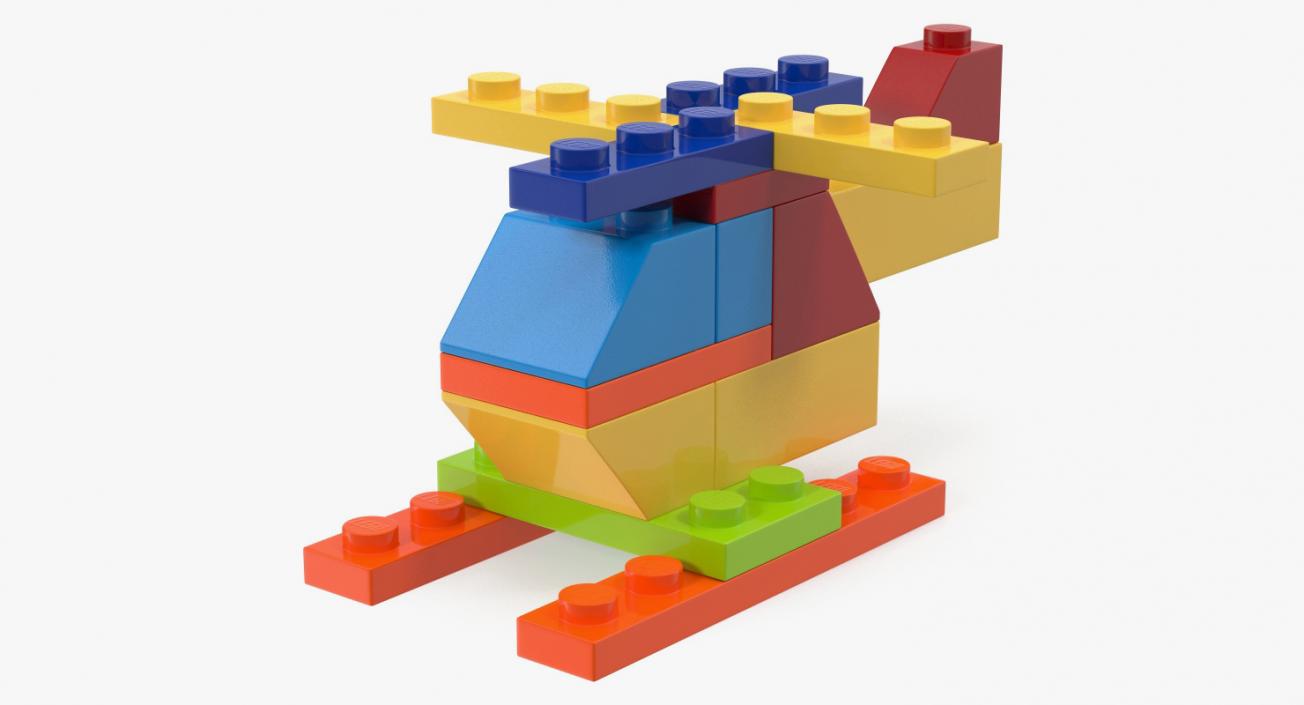 3D Toy Helicopter Lego Bricks