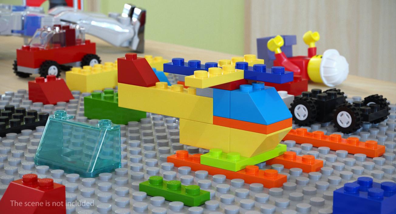 3D Toy Helicopter Lego Bricks