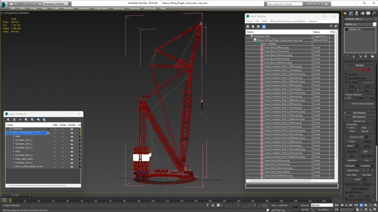 3D Heavy Lifting Ringer Crane