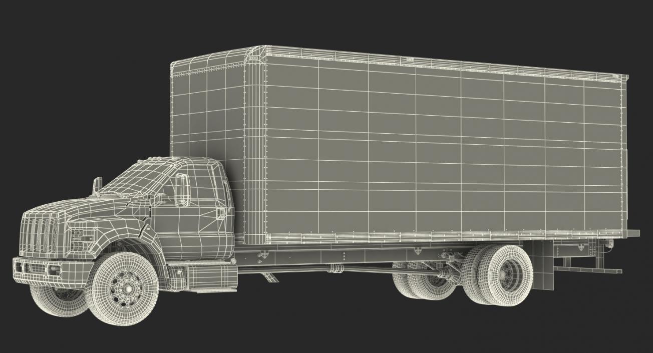 3D Straight Truck Generic Simple Interior model