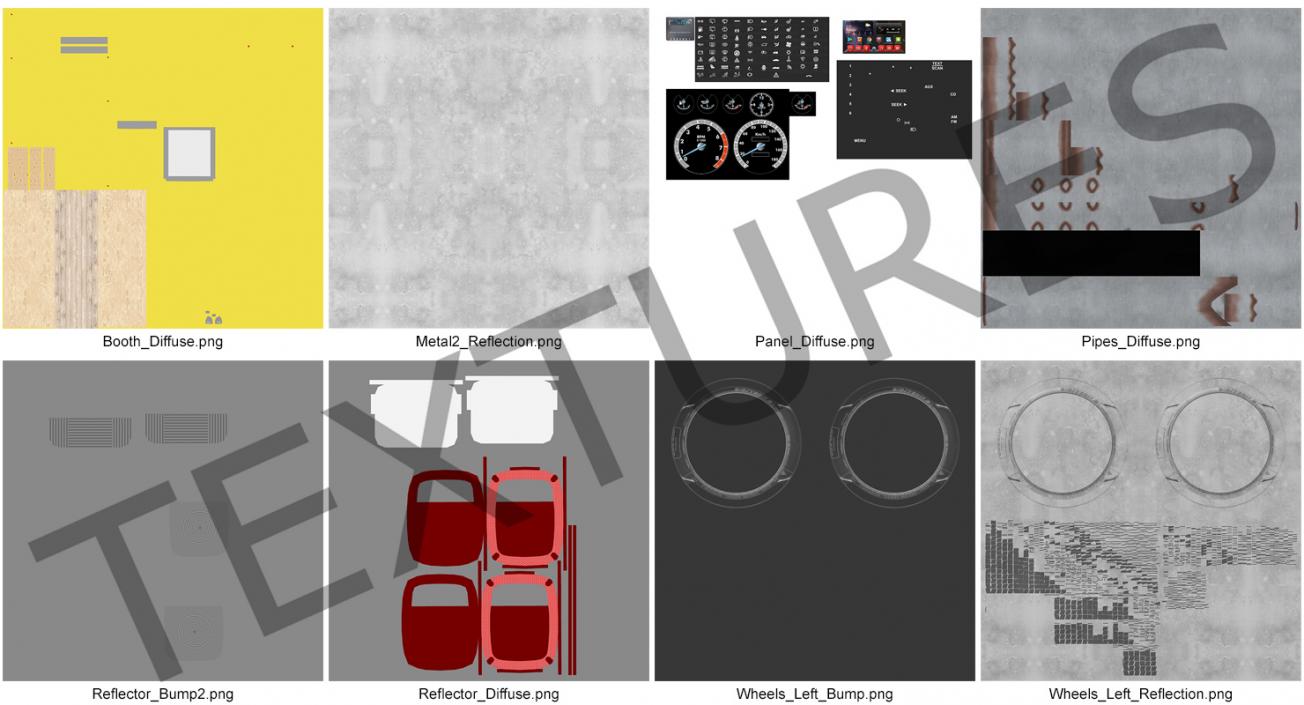 3D Straight Truck Generic Simple Interior model