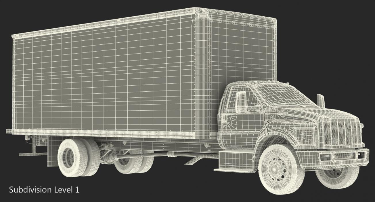 3D Straight Truck Generic Simple Interior model