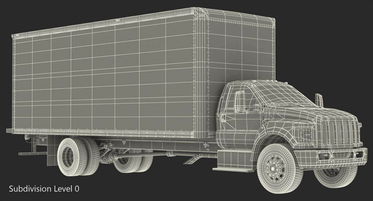 3D Straight Truck Generic Simple Interior model