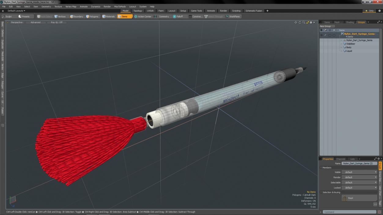 Nylon Dart Syringe Genia 3D model