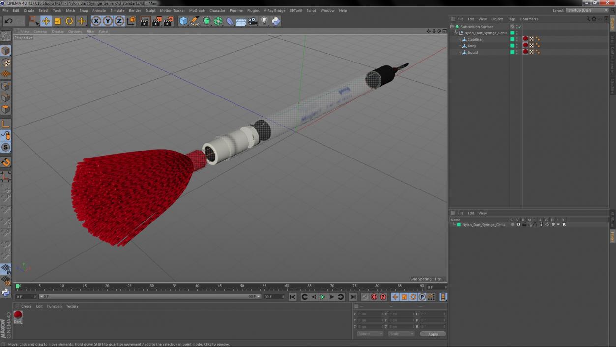 Nylon Dart Syringe Genia 3D model