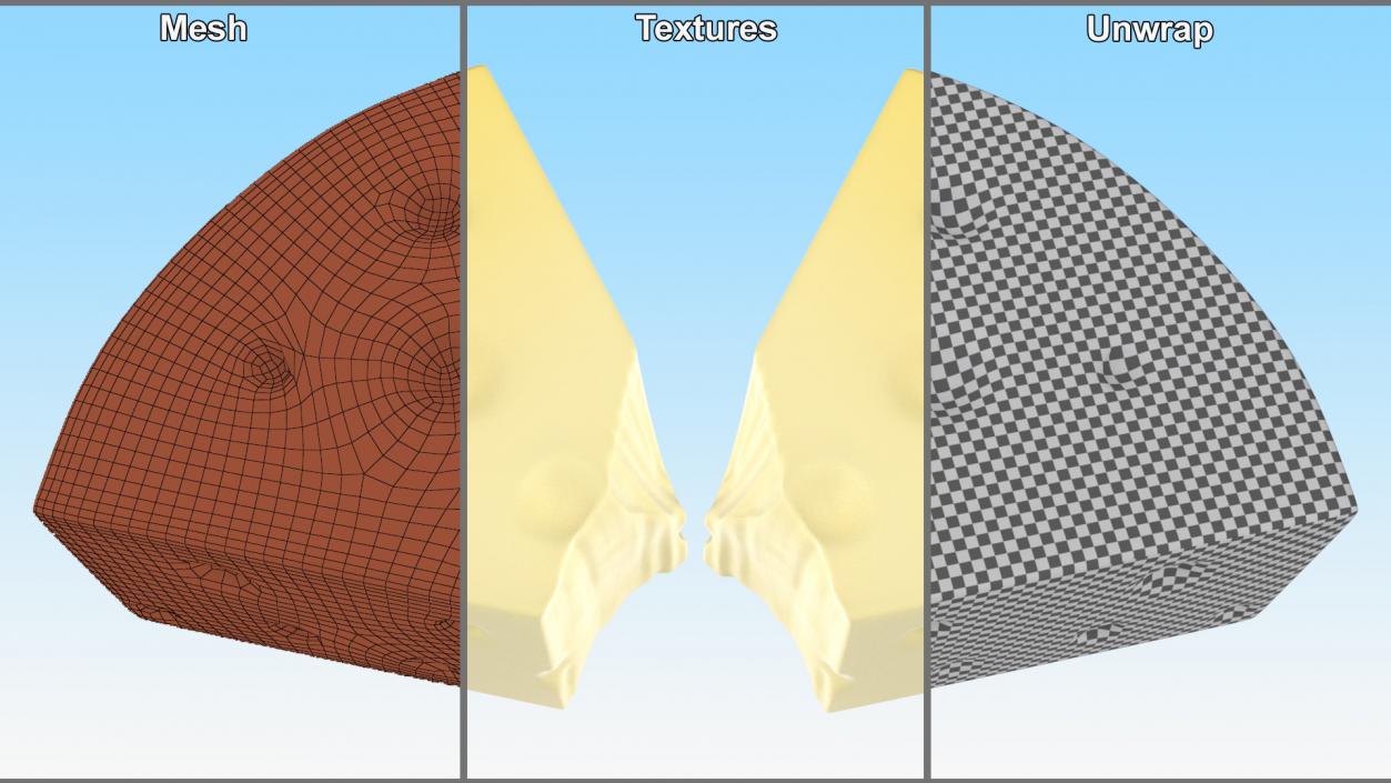 3D Grated Cheese model