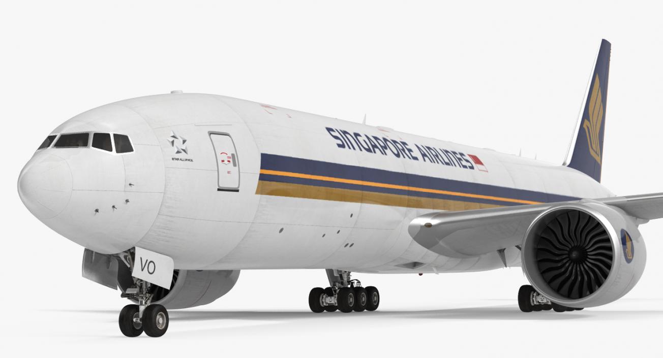 Boeing 777 Freighter Singapore Airlines 3D model