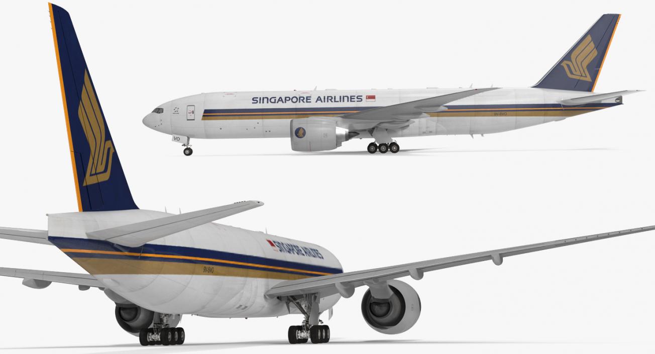 Boeing 777 Freighter Singapore Airlines 3D model