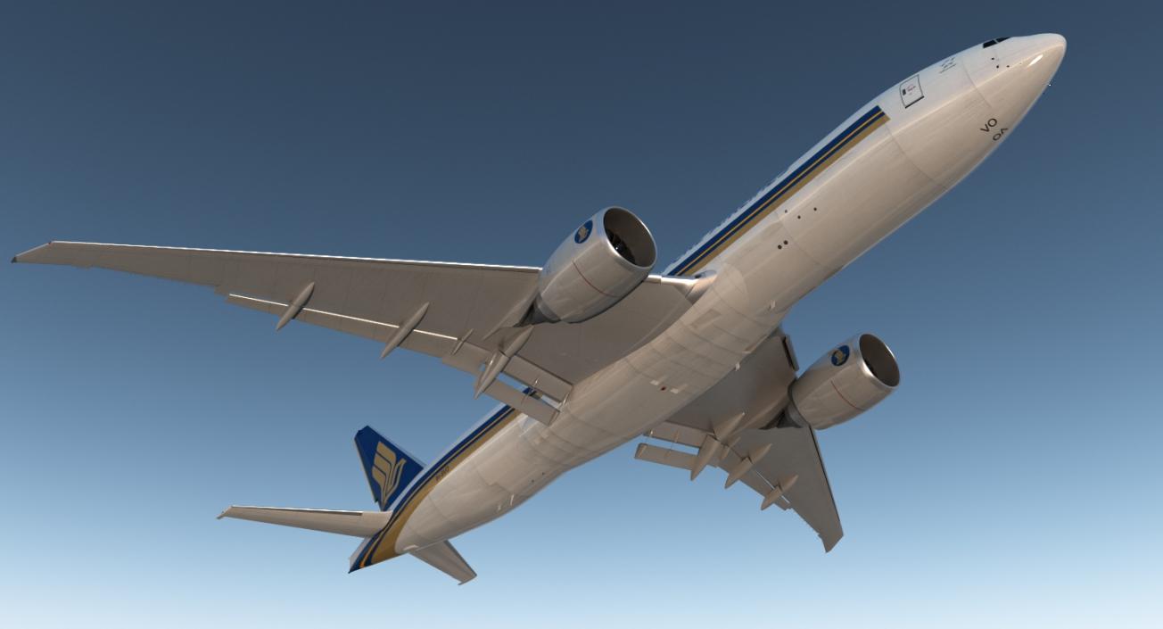 Boeing 777 Freighter Singapore Airlines 3D model