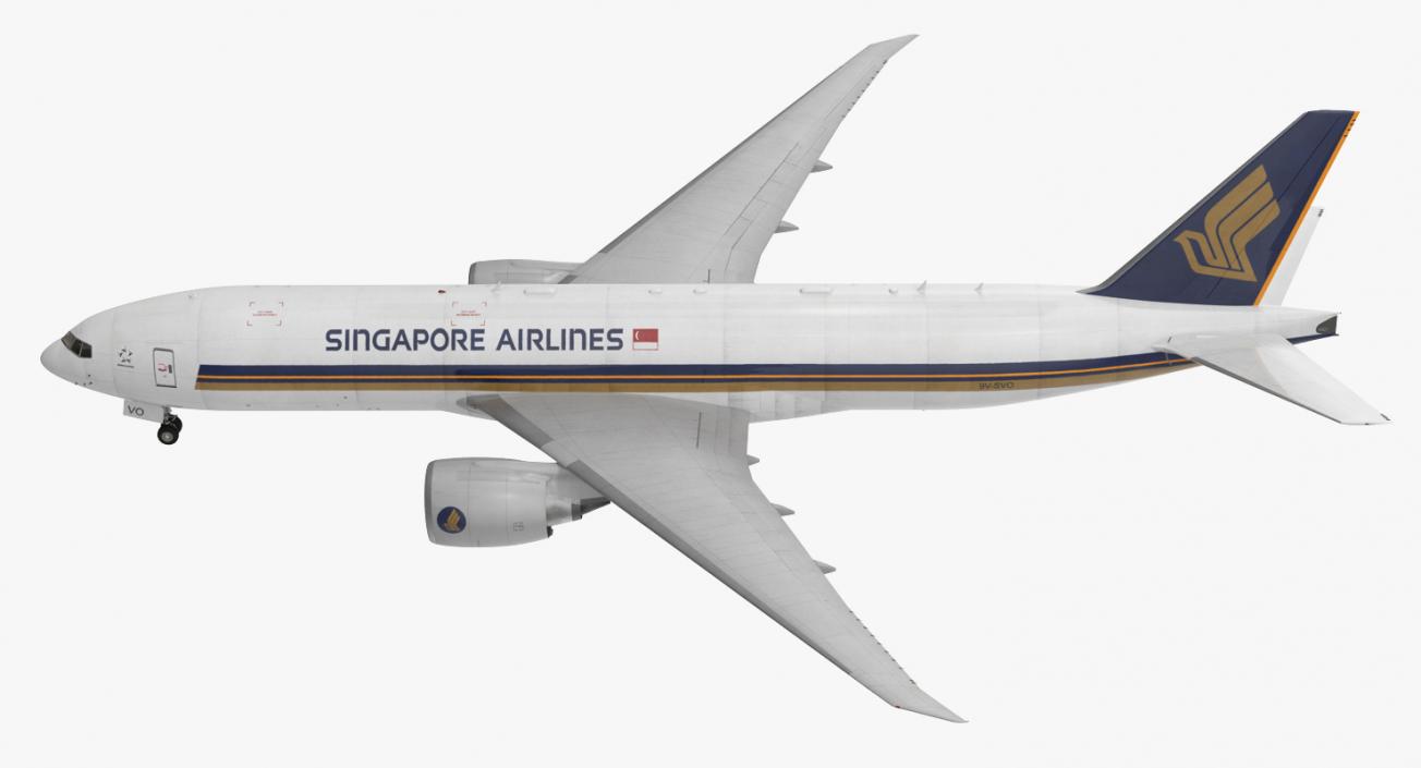 Boeing 777 Freighter Singapore Airlines 3D model