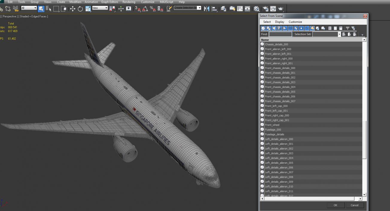 Boeing 777 Freighter Singapore Airlines 3D model