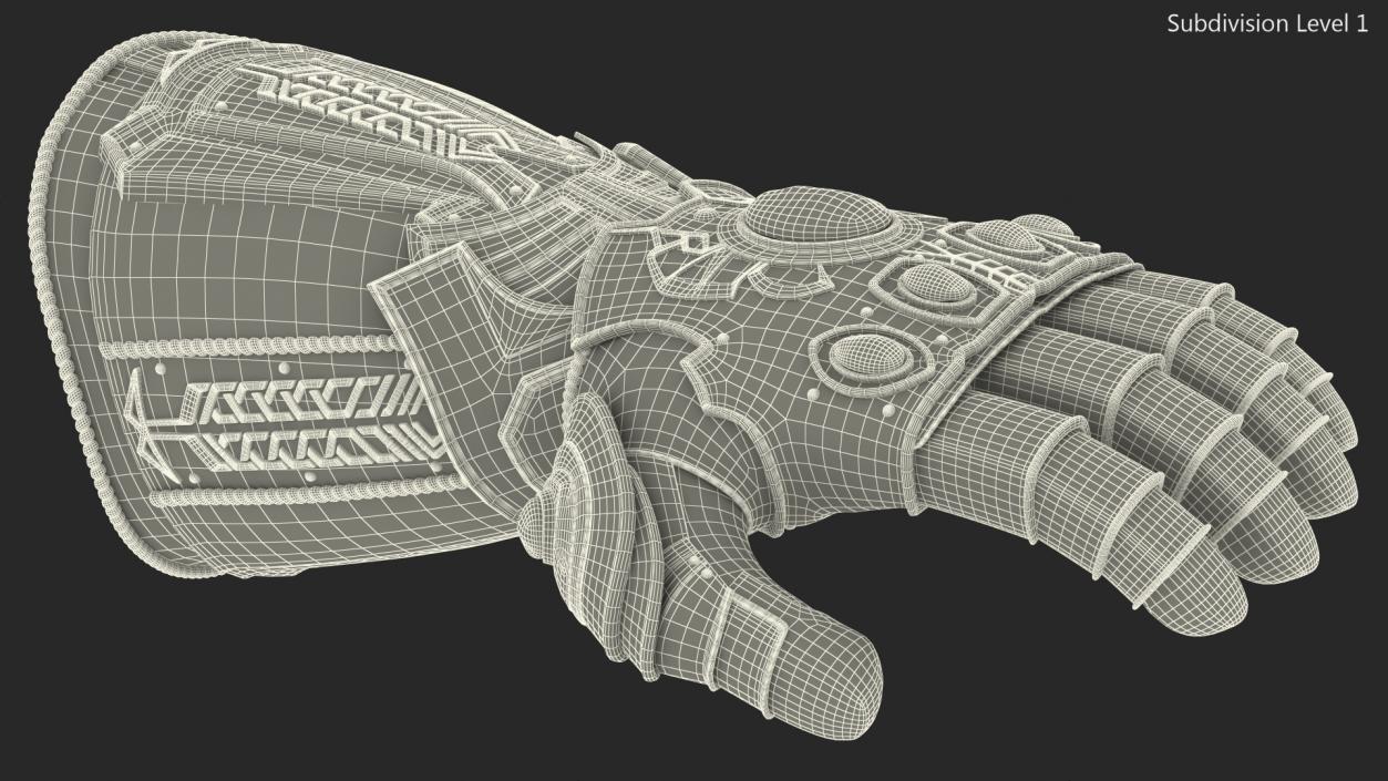 3D Infinity Gauntlet Rigged for Cinema 4D model