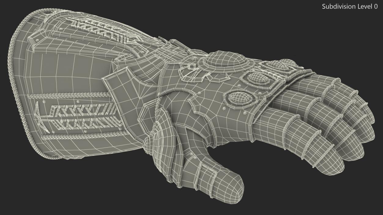 3D Infinity Gauntlet Rigged for Cinema 4D model