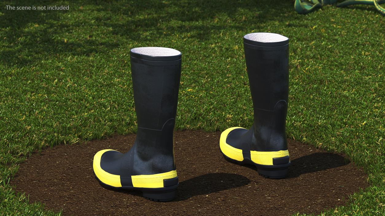 Waterproof Rubber Boots for Work 3D