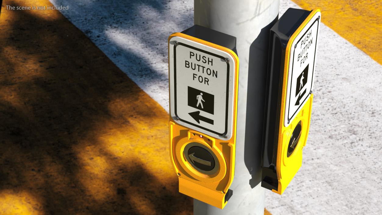 3D model NYC Crosswalk Button