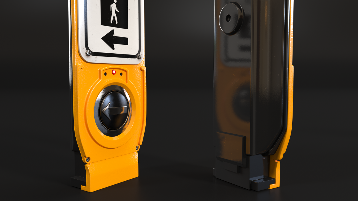 3D model NYC Crosswalk Button