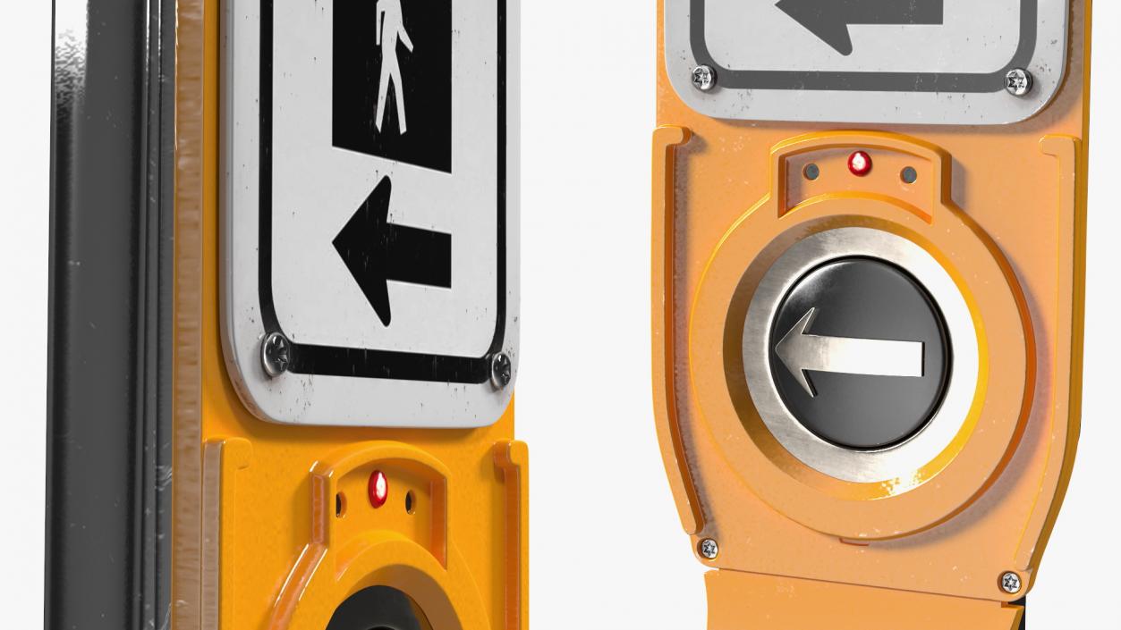 3D model NYC Crosswalk Button