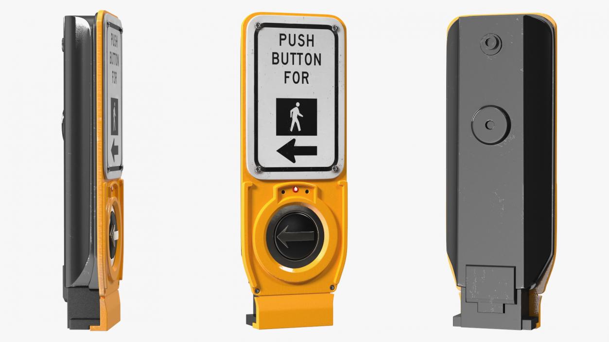 3D model NYC Crosswalk Button