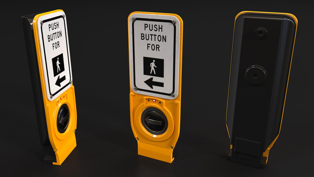 3D model NYC Crosswalk Button