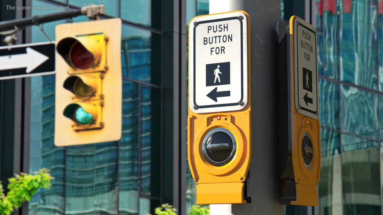 3D model NYC Crosswalk Button