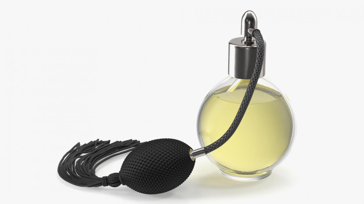 3D Perfume Bottle with Silver Hose Pump