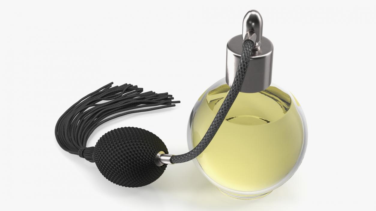 3D Perfume Bottle with Silver Hose Pump